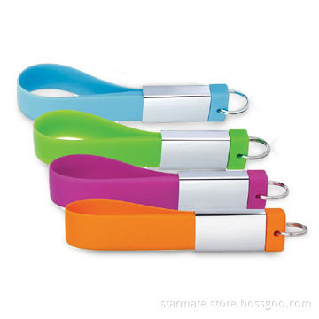 Wristband USB Flash Drives/Bracelet USB Flash Drives, Made of Silicone and Metal